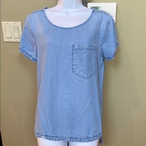 Denim short sleeve tee